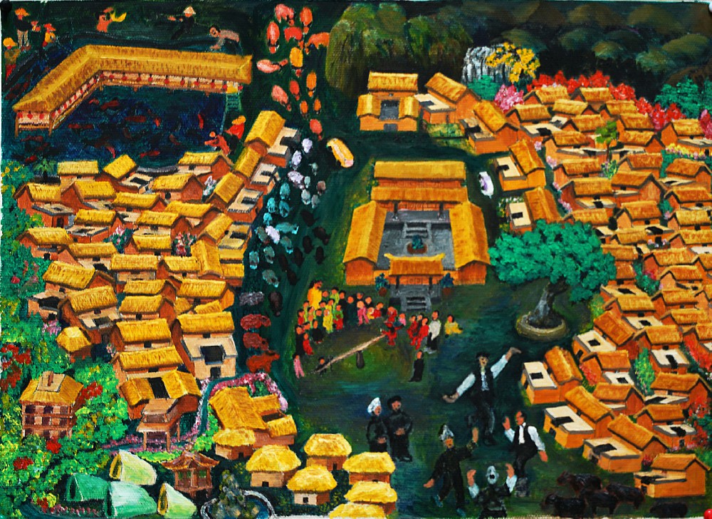 撒玛坝的龙甲村